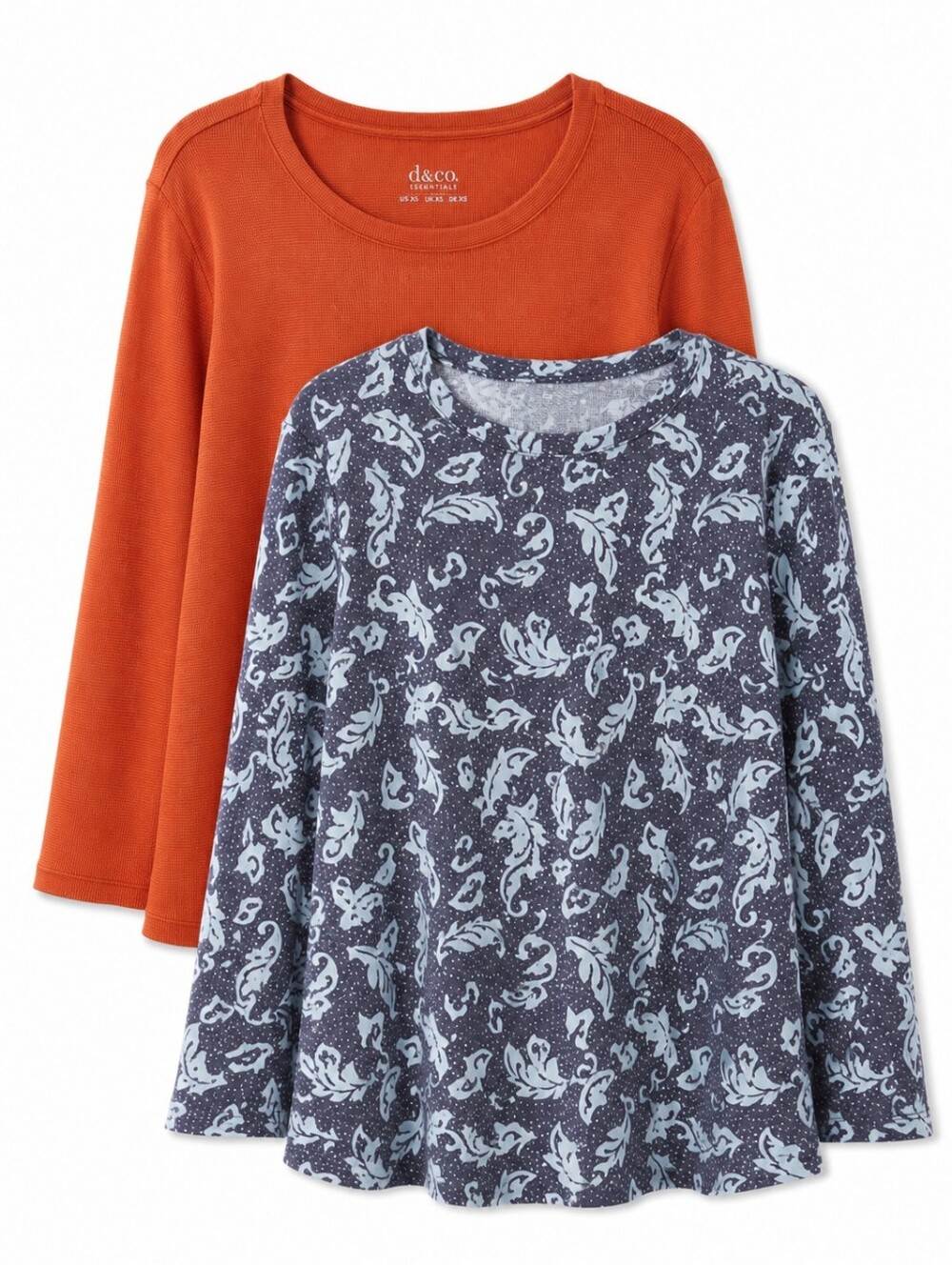 D & Co. Lot Of 3 Women's Long Sleeve Waffle Knit Thermal Tops Sz 4X Casual Work